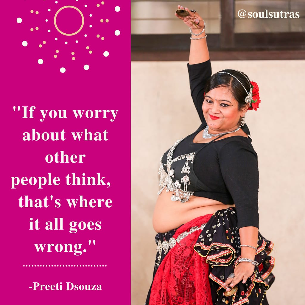 South Asian sister and feminist Preeti D'Souza is a belly dancer