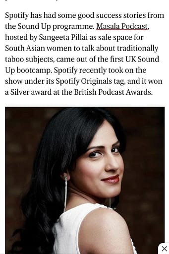 Sangeeta Pillai wins Spotify SoundUp competition in 2018