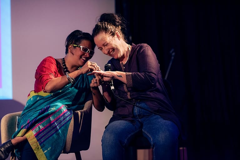 The first ever LGBTQ South Asian marriage proposal live on Masala Podcast, when guest Raga D'Silva proposed to partner Nicola Fenton.